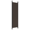 5-panels rumdeler 250x200 cm stof brun