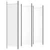 6-panels rumdeler 300x200 cm stof hvid