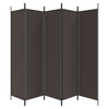 6-panels rumdeler 300x200 cm stof brun
