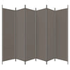 5-panels rumdeler 300x200 cm stof antracitgrå