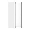 4-panels rumdeler 200x220 cm stof hvid