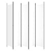5-panels rumdeler 250x220 cm stof hvid