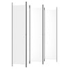 5-panels rumdeler 250x220 cm stof hvid