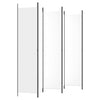 6-panels rumdeler 300x220 cm stof hvid