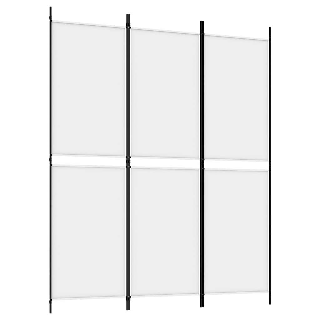 3-panels rumdeler 150x180 cm stof hvid
