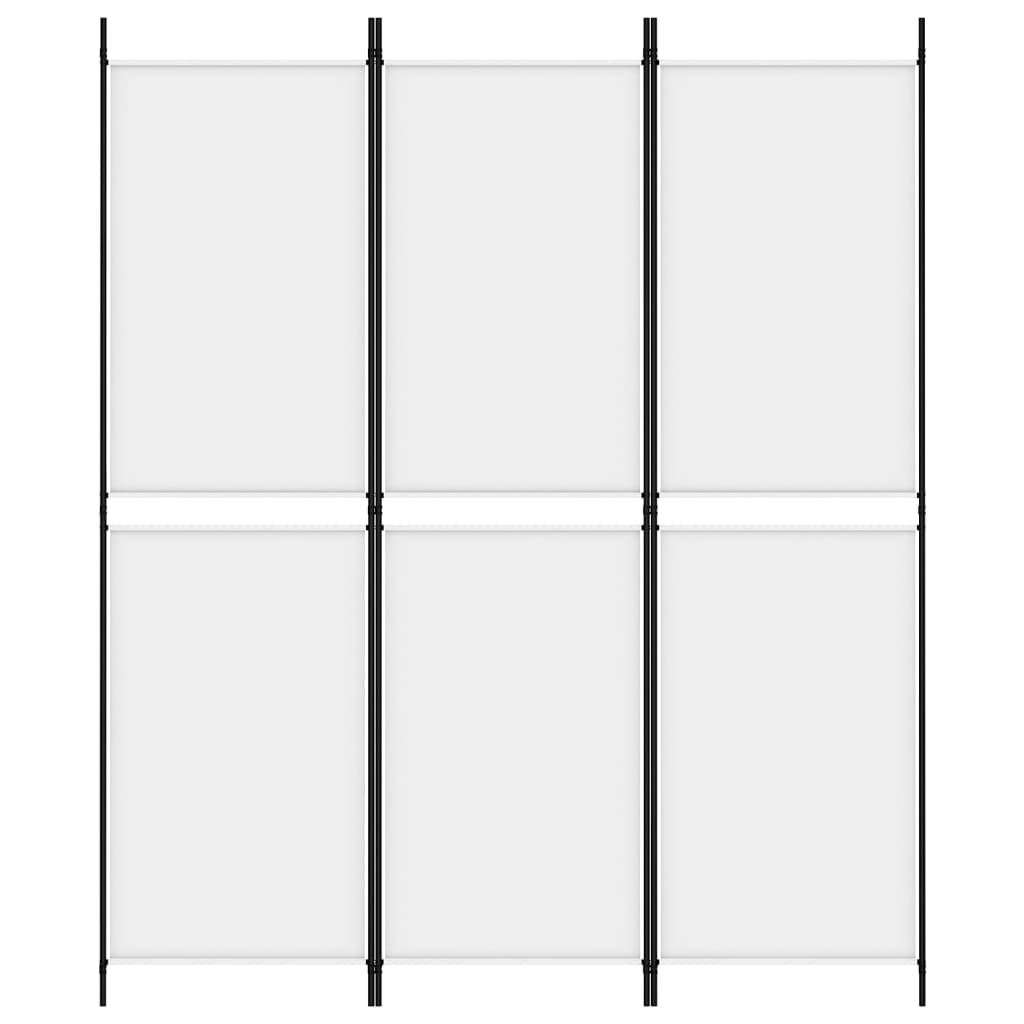 3-panels rumdeler 150x180 cm stof hvid