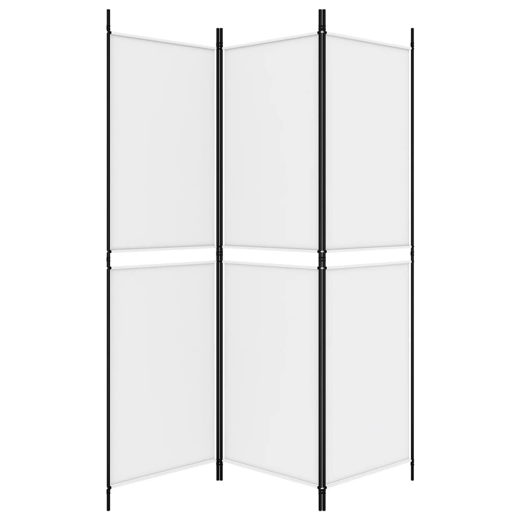 3-panels rumdeler 150x180 cm stof hvid