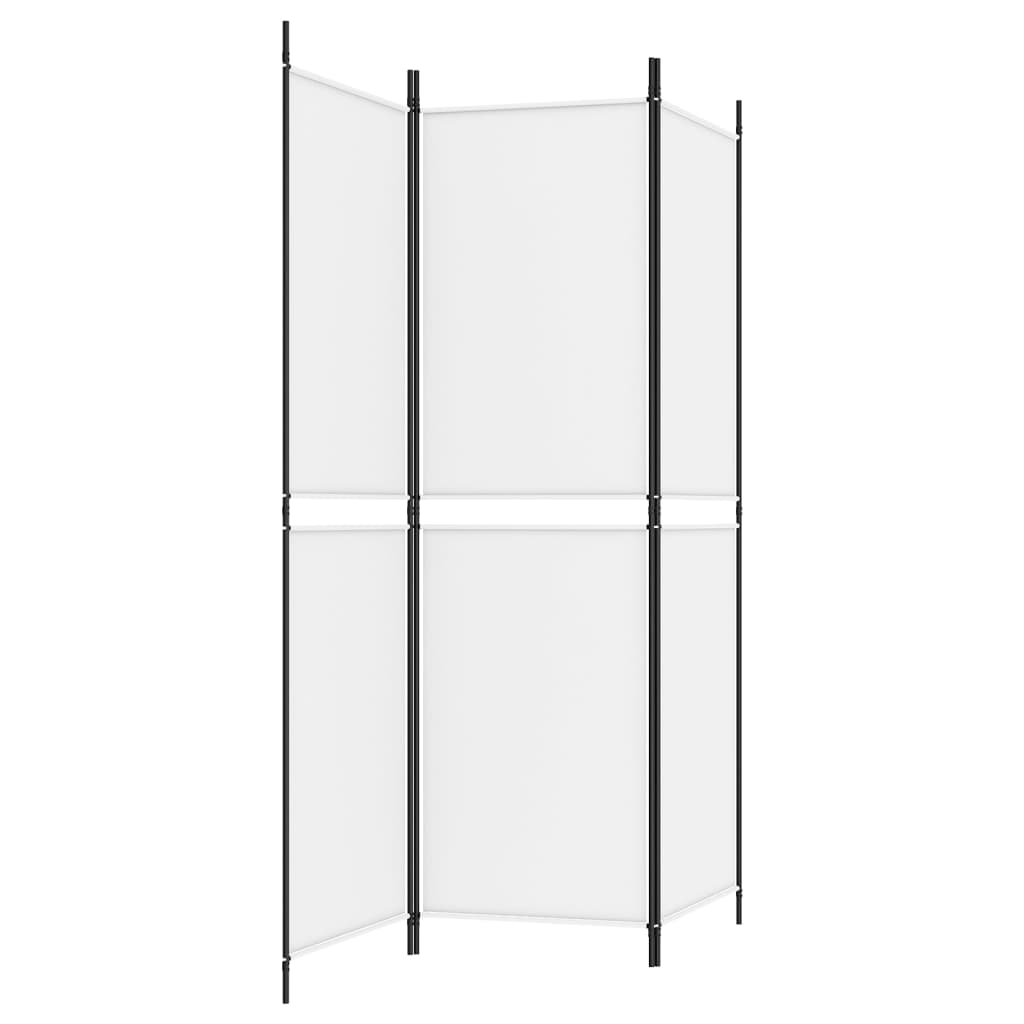 3-panels rumdeler 150x180 cm stof hvid