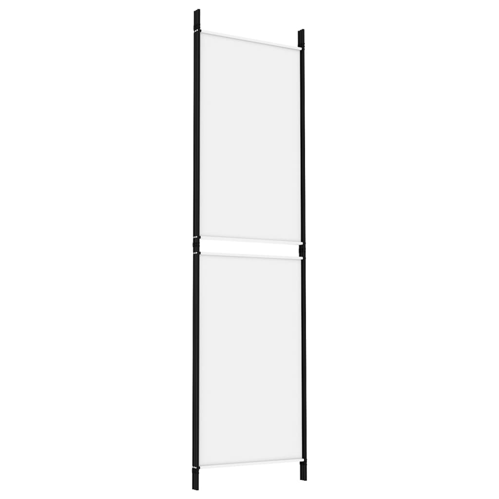 3-panels rumdeler 150x180 cm stof hvid