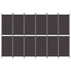6-panels rumdeler 300x200 cm stof brun
