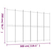 6-panels rumdeler 300x200 cm stof brun