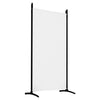5-panels rumdeler 433x180 cm stof hvid