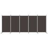 5-panels rumdeler 433x180 cm stof brun