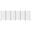 6-panels rumdeler 520x180 cm stof hvid