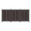 6-panels rumdeler 520x180 cm stof brun