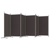 6-panels rumdeler 520x180 cm stof brun