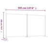 2-panels rumdeler 348x180 cm stof brun