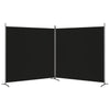 2-panels rumdeler 348x180 cm stof sort