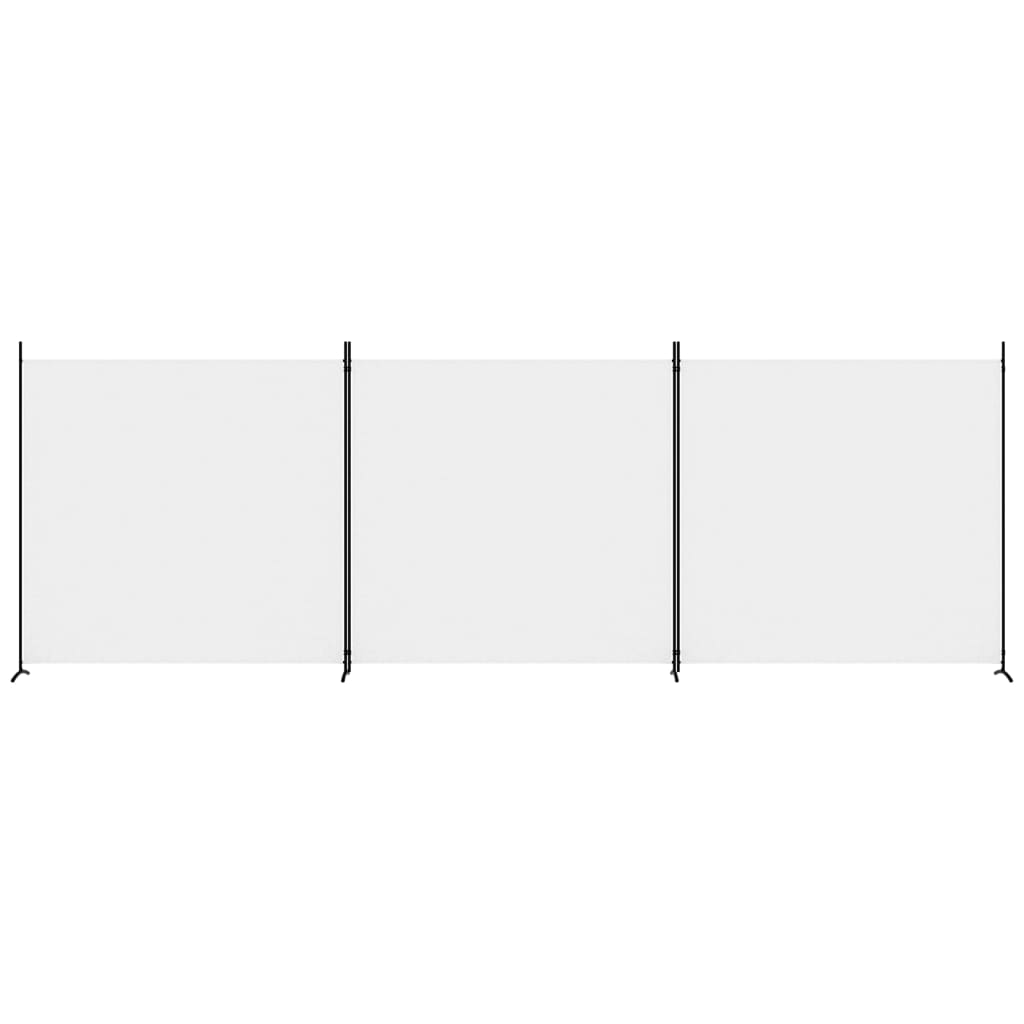 3-panels rumdeler 525x180 cm stof hvid