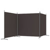 3-panels rumdeler 525x180 cm stof brun