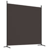3-panels rumdeler 525x180 cm stof brun