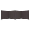 4-panels rumdeler 698x180 cm stof brun