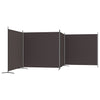 4-panels rumdeler 698x180 cm stof brun