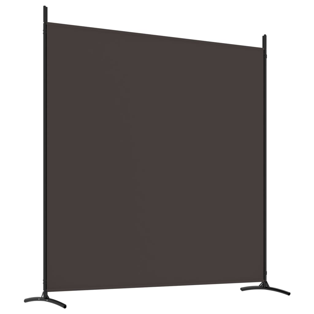 4-panels rumdeler 698x180 cm stof brun