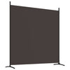 4-panels rumdeler 698x180 cm stof brun
