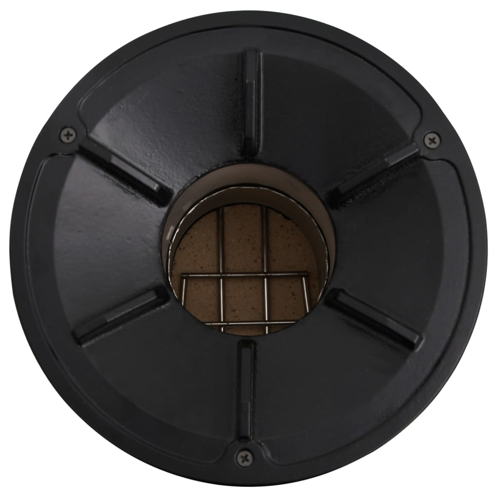 campingovn til brænde 45x25x26 cm stål sølvfarvet