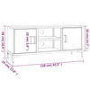 tv-bord 110x35x48 cm massivt fyrretræ brun