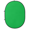 2-i-1 oval fotobaggrund 200x150 cm grøn og blå