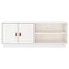 tv-bord 105x34x40 cm massivt fyrretræ hvid