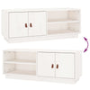 tv-bord 105x34x40 cm massivt fyrretræ hvid
