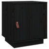 sengebord 40x34x45 cm massivt fyrretræ sort