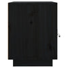 sengebord 40x34x45 cm massivt fyrretræ sort