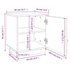 sengebord 40x34x45 cm massivt fyrretræ sort