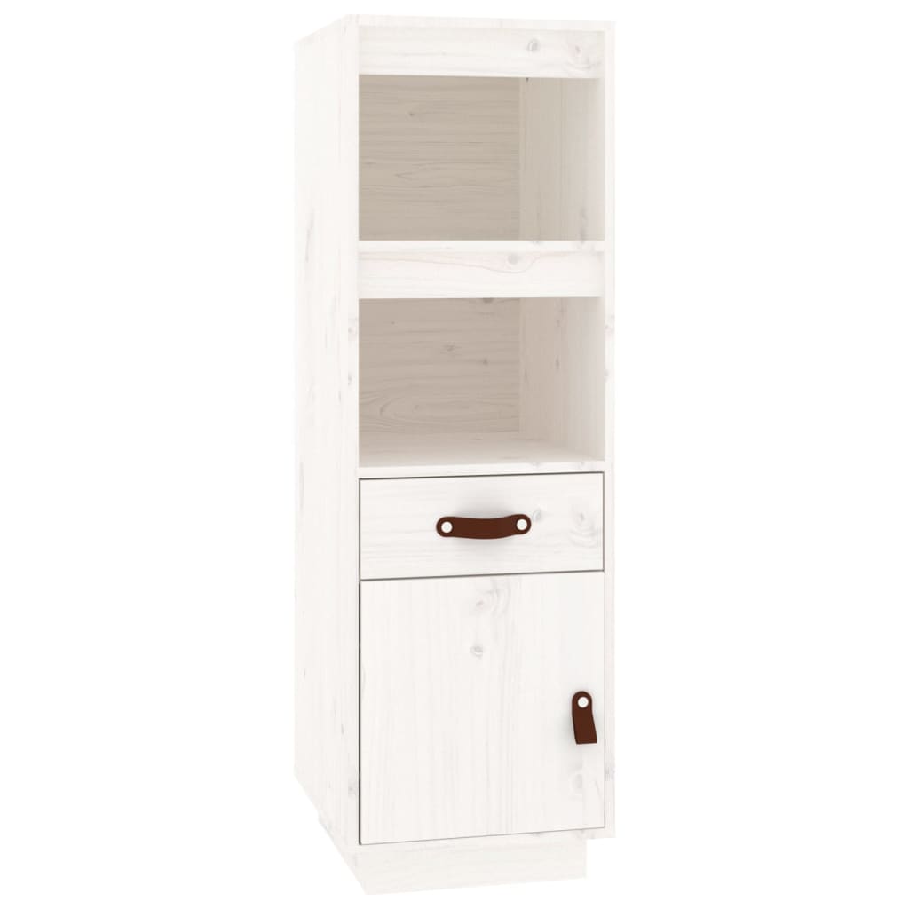 højskab 34x40x108,5 cm massivt fyrretræ hvid