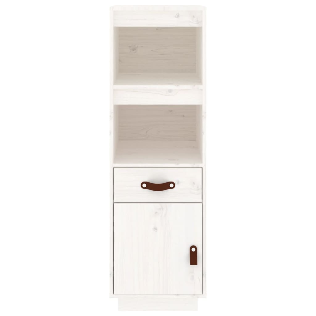 højskab 34x40x108,5 cm massivt fyrretræ hvid