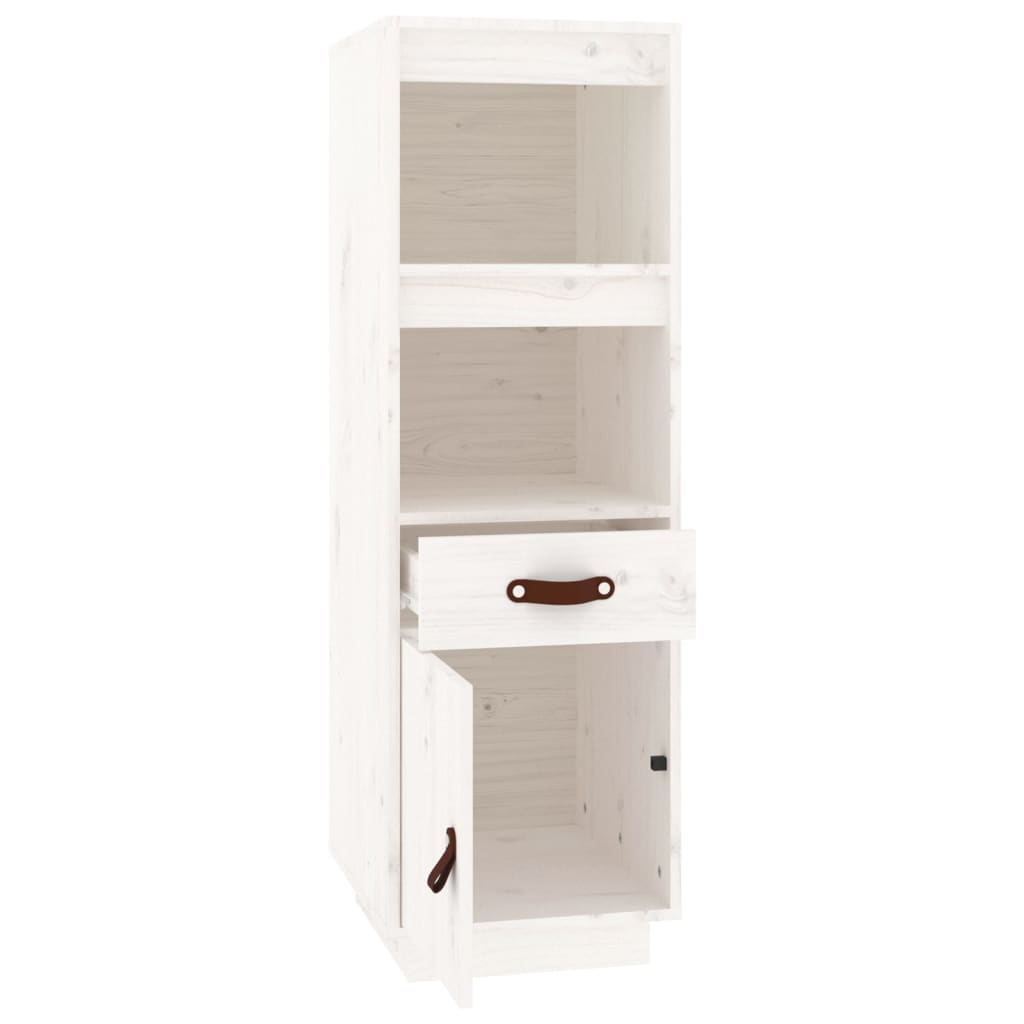 højskab 34x40x108,5 cm massivt fyrretræ hvid