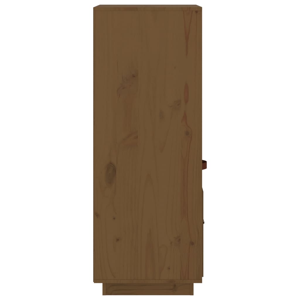 højskab 34x40x108,5 cm massivt fyrretræ gyldenbrun
