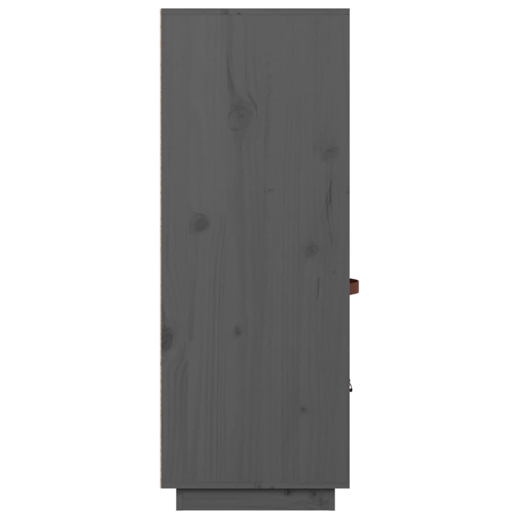 højskab 67x40x108,5 cm massivt fyrretræ grå