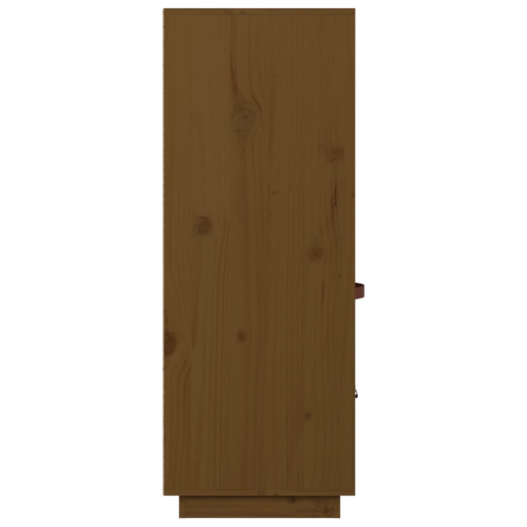 højskab 67x40x108,5 cm massivt fyrretræ gyldenbrun