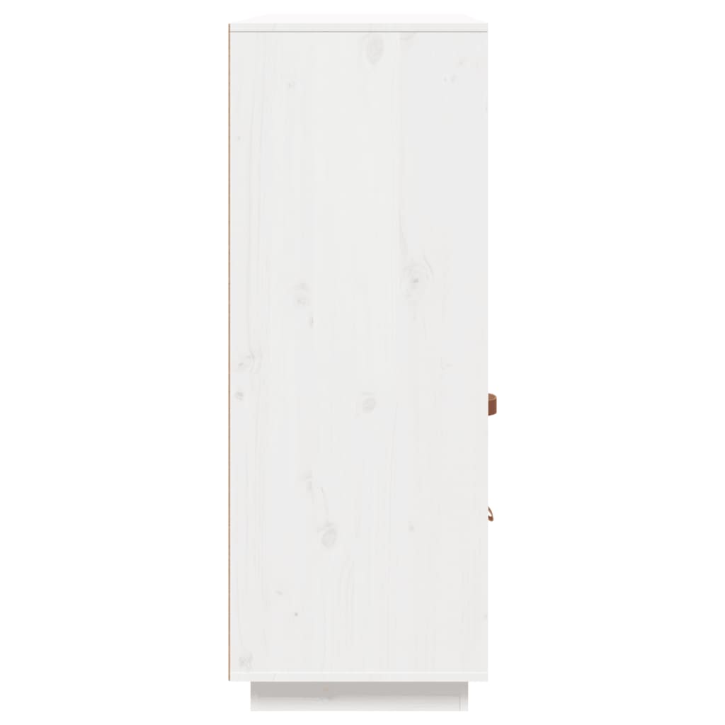 højskab 100x40x108,5 cm massivt fyrretræ hvid