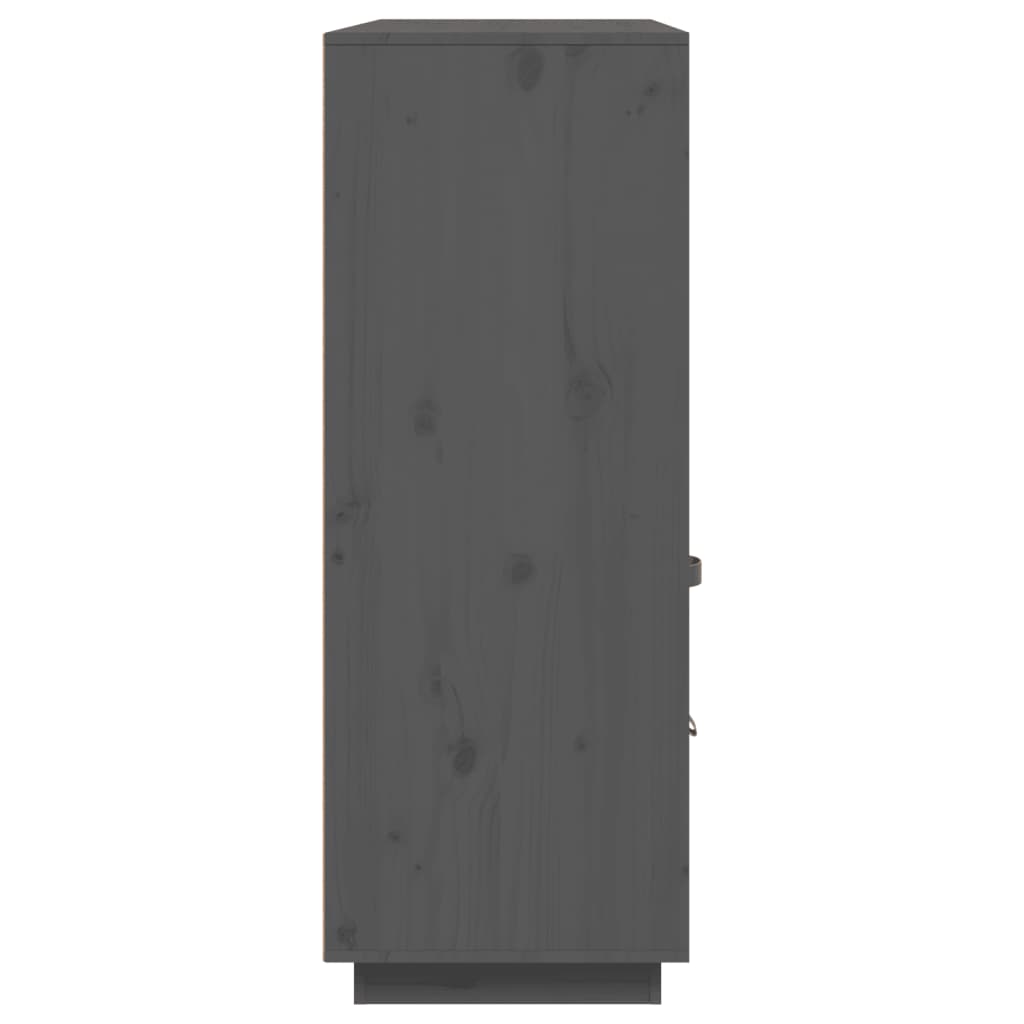 højskab 100x40x108,5 cm massivt fyrretræ grå