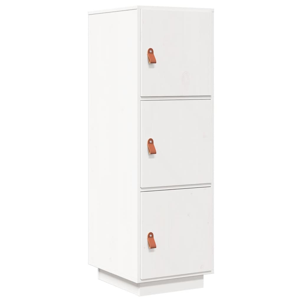 højskab 34x40x108,5 cm massivt fyrretræ hvid