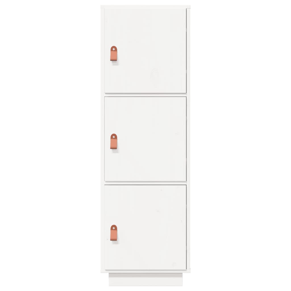højskab 34x40x108,5 cm massivt fyrretræ hvid