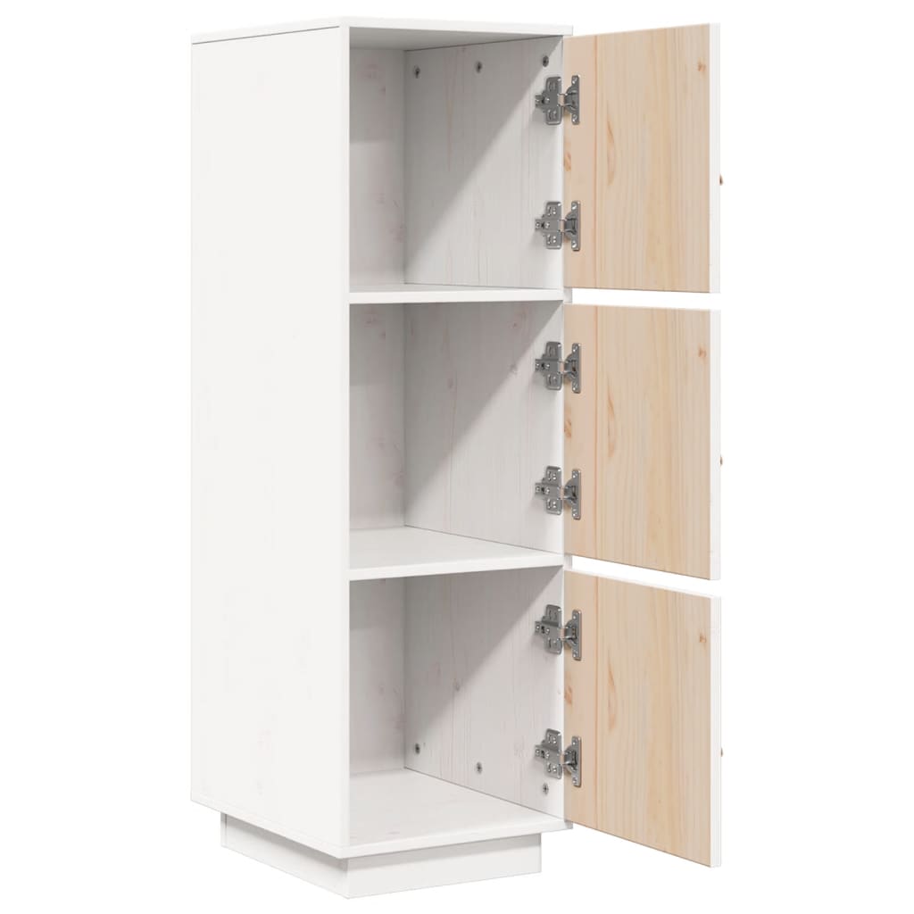 højskab 34x40x108,5 cm massivt fyrretræ hvid