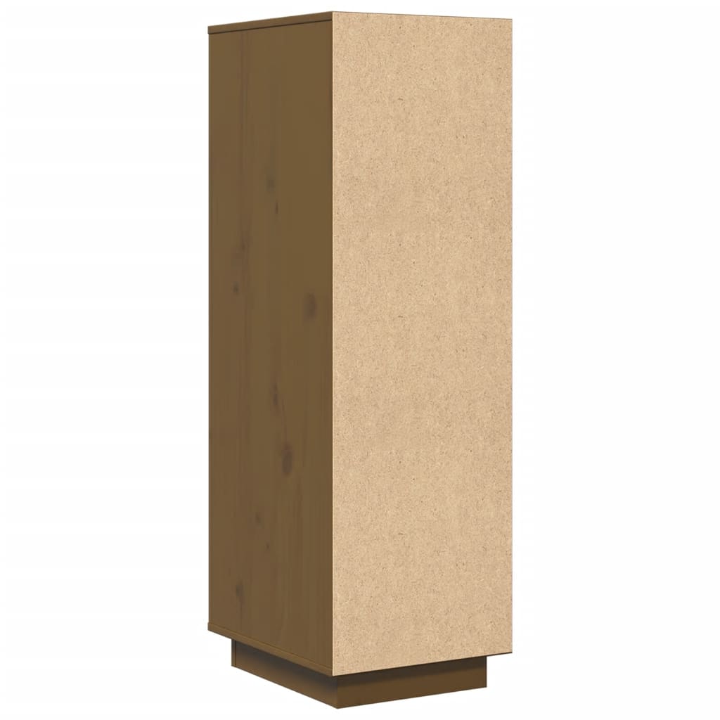 højskab 34x40x108,5 cm massivt fyrretræ gyldenbrun
