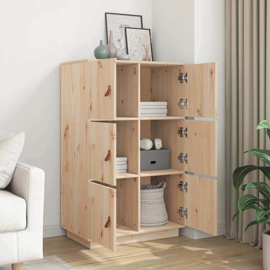 højskab 67x40x108,5 cm massivt fyrretræ